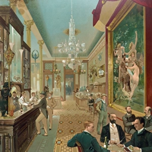 Interior view of the Hoffman House bar