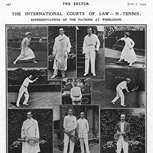 International tennis players at Wimbledon, 1911