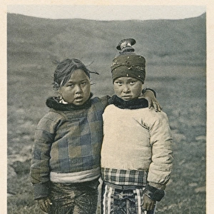Two Inuit Girls - Nugsuak, Qsuitsup, Greenland