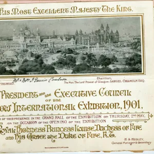 Invitation, Glasgow International Exhibition 1901