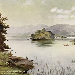 Islands on Lake Windermere, Lake District, Cumbria
