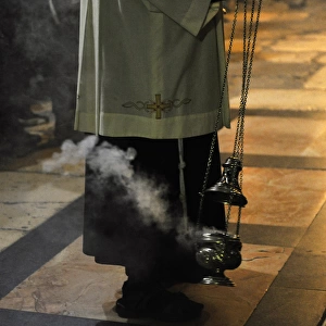 Israel. Jerusalem. Priest uses incense