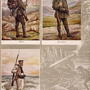 Italian soldiers and sailor, WW1