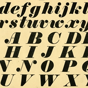 Italic alphabet, upper and lower case A-Z