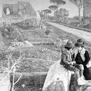 Italy The Appian Way near Rome pre-1900