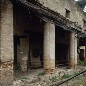 Italy. Herculaneum. House next to the Forum. Ruins