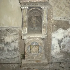 Italy. Herculaneum. Lararium. House of the Skeleton