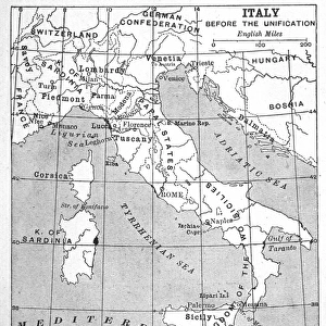 Italy Map Pre-Unity