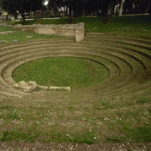 Italy. Paestum. The ekklesiasterion. 5th century B. C