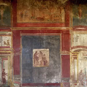 Italy, Pompeii. Pompeian frescoes of the Macellum