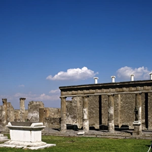 Italy. Pompeii. Temple of Apollo. Doric architrave