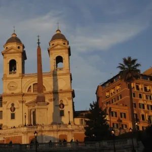 Italy. Rome. The church of the Santissima Trinita dei Monti