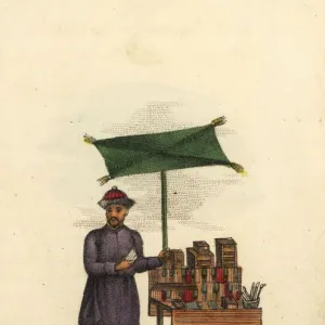 An itinerant bookseller selling tales