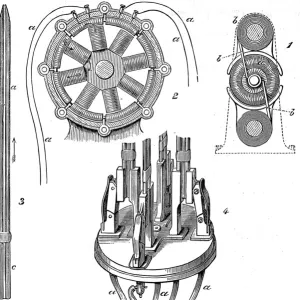 Jablochkoffs electric light apparatus