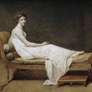 Jacques-Louis David (1748-1825). Portrait of Madame Recamier