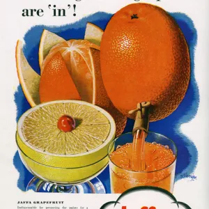 Jaffa oranges and grapefruit advertisement, 1938