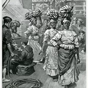 Jamaican export of bananas 1901
