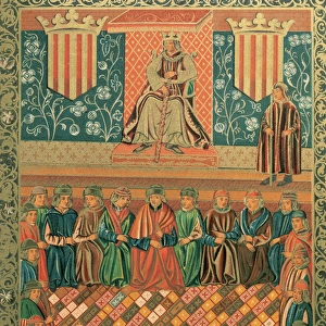 James I the Conqueror presiding the Lleida Courts, 1242. Min
