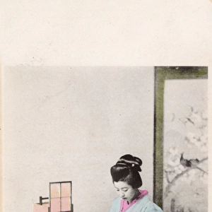Japan - Geisha writing a letter