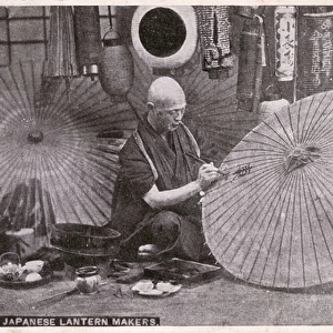 Japan - Paper worker - Making parasols and lanterns