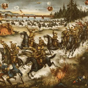 The Japanese cavalry taken possession of Khobarovsk pursuing