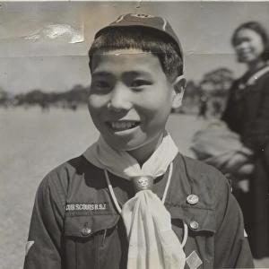 Japanese cub scout in Tokyo, Japan