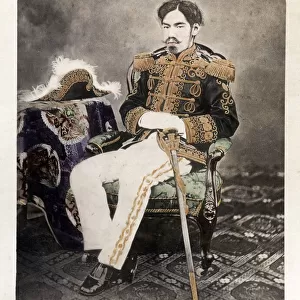 Japanese emperor Meiji, first portrait by Uchida Kuichi