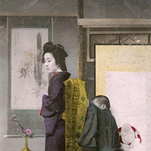 Japanese Geisha Girl dressed in her Kimono