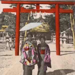 Japanese Scene - Having a new Baby blessed at a shrine