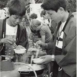 Japanese scouts at jamboree, Blair Atholl, Scotland