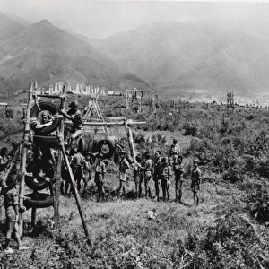 Japanese scouts on an outdoor activity