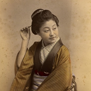 Japanese woman with hairpin