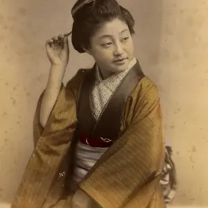 Japanese Woman with Hairpin Print Japanese Woman with Hairpin Print