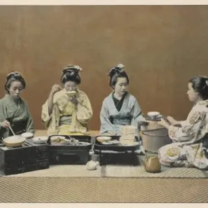 Japanese Women at Table Japanese Women at Table
