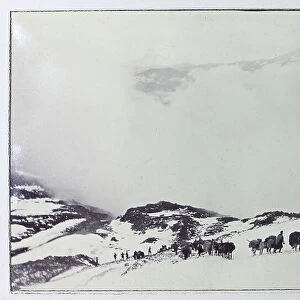 Jelep La Pass in the snow, between Sikkim, India, and Tibet, from a fascinating album which reveals new details on a little-known campaign in which a British military force brushed aside Tibetan defences to capture Lhasa, in 1904