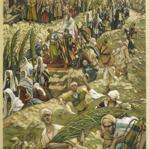 Jesus entering Jerusalem on Palm Sunday