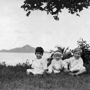 Three Jewell children, Mahe, Seychelles