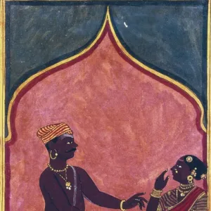 Jewish merchant, 18th c. Hindu art. Miniature Painting