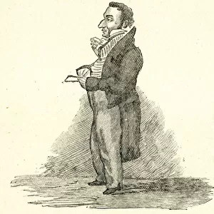 JMW Turner, caricature by Hawkesworth Fawkes