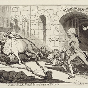 John Bull, baited by the dogs of excise