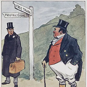 John Bull disagreeing with Joseph Chamberlains Policies