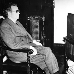 John Logie Baird watching Stereoscopic Television, 1942