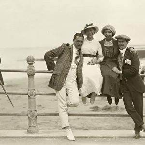 Two Jolly Couples having a fun time at the beach - Margate