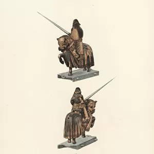 Jousting knights toys, 14th century