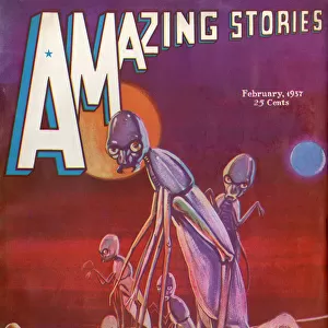 By Jove, Alien Entity, Amazing Stories Scifi Magazine Cover