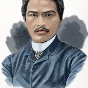 Juan Luna Novicio (1857-1899). Engraving. Colored