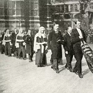 Judges processing from Westminster Abbey, London