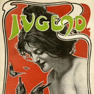 Jugend front cover, naked woman feeding birds