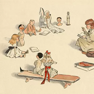 Jumbles by Lewis Baumer - Girl teaching at Doll School