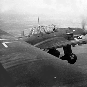 Junkers Ju 87B - Photographed from a companion
